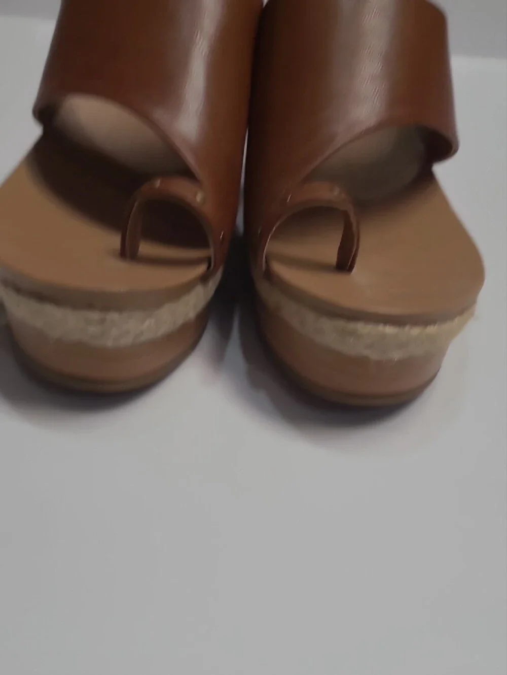 BareTraps Lynn Brown Toe Ring Wedge Platform Sandals - Size 6